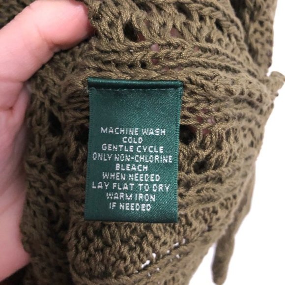 Ralph Lauren Olive Green Knit Sweater - Picture 4 of 4